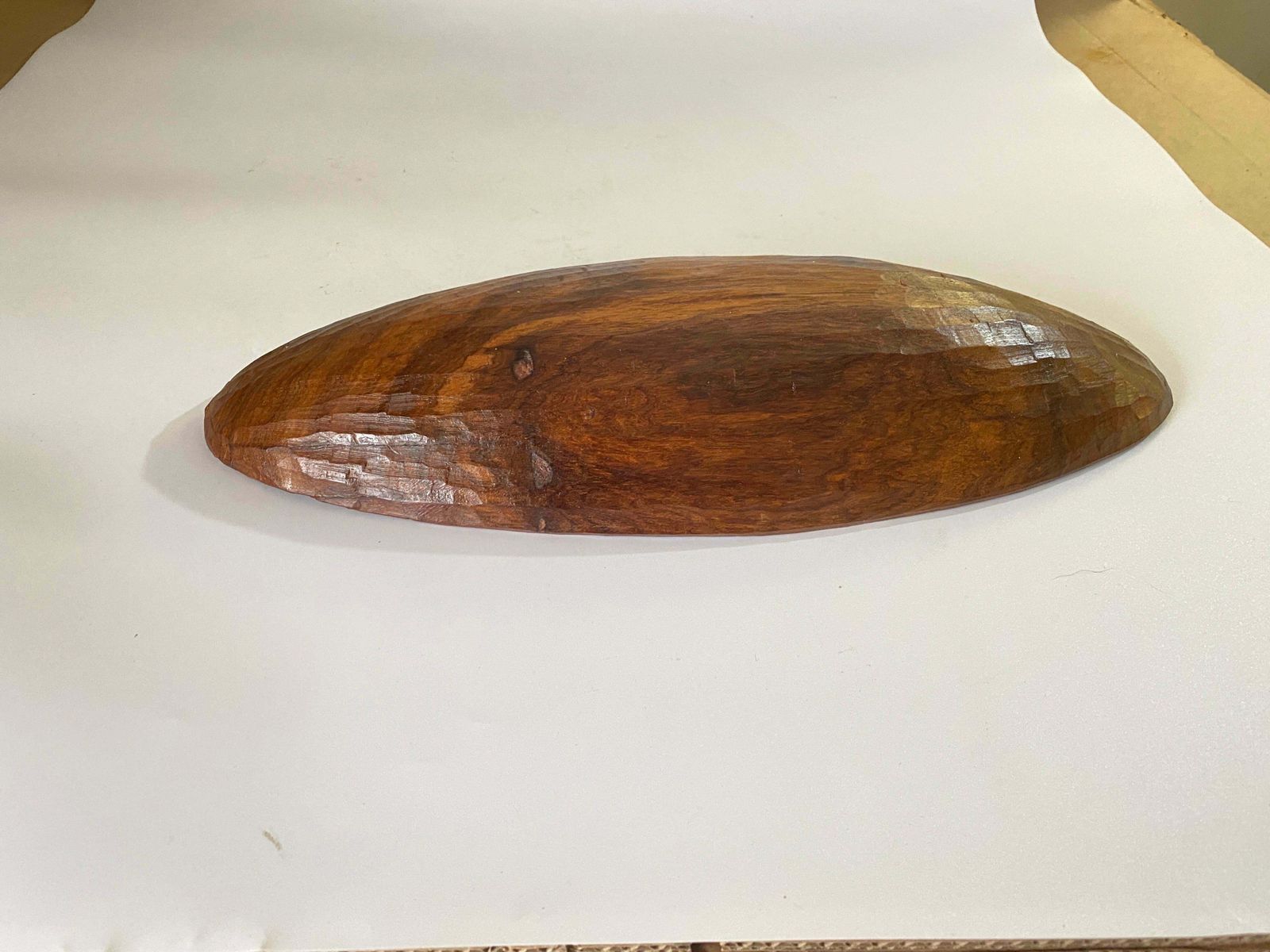 Brutalist Wood Bowl, Large, In A Brown Patina, France, Circa 1960 photo for sale