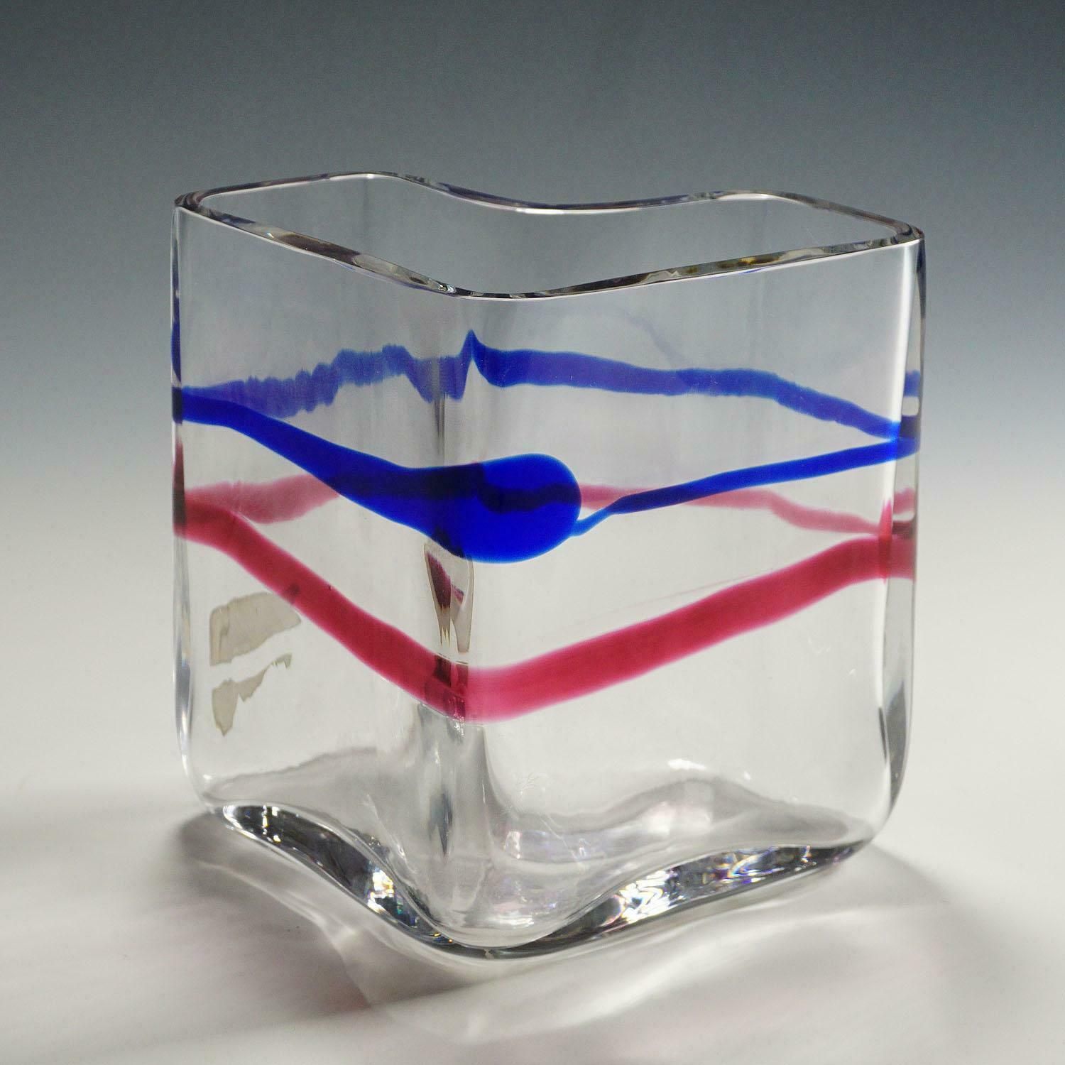 Art Glass Vases By Erick Hoeglund For Vrigstad Glassworks Ca. 1980s photo buy