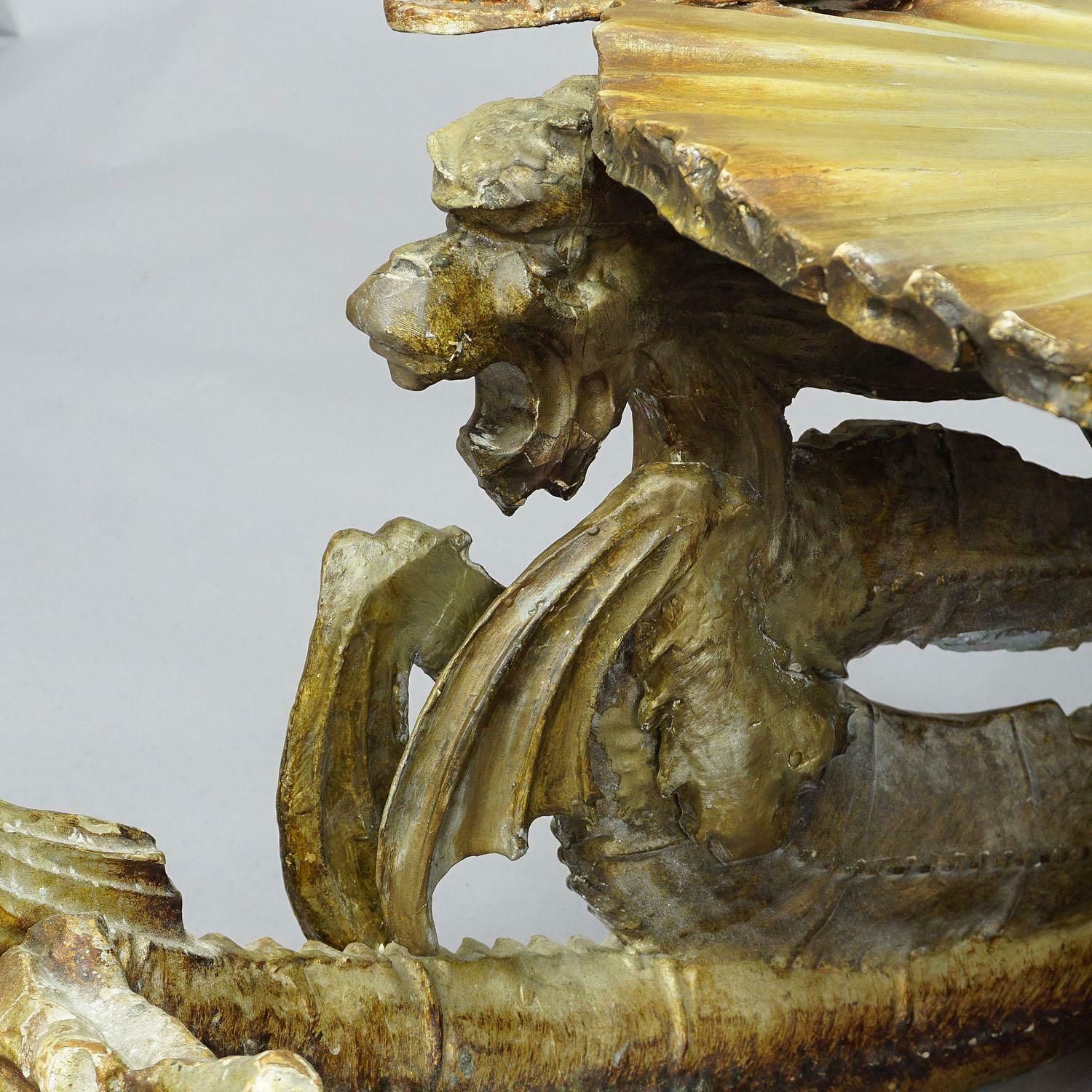 photo for sale Antique Venetian Carved Grotto Rocking Chair, Ca. 1890