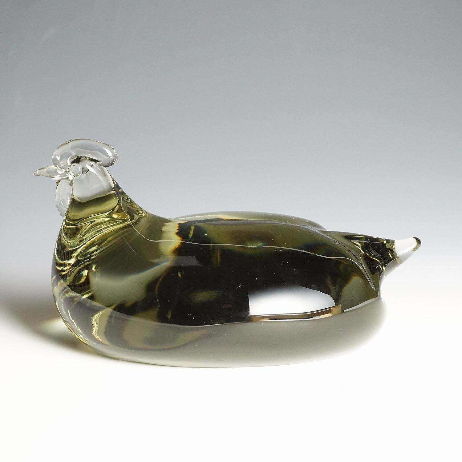 Art Glass Sculpture Of A Hen By Livio Seguso For Gral, Germany, Circa 1970s photo furniture