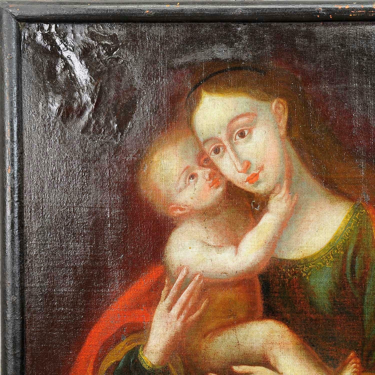 Oil Painting Miraculous Image Of Insbruck Maria With Child After Cranach photo furniture