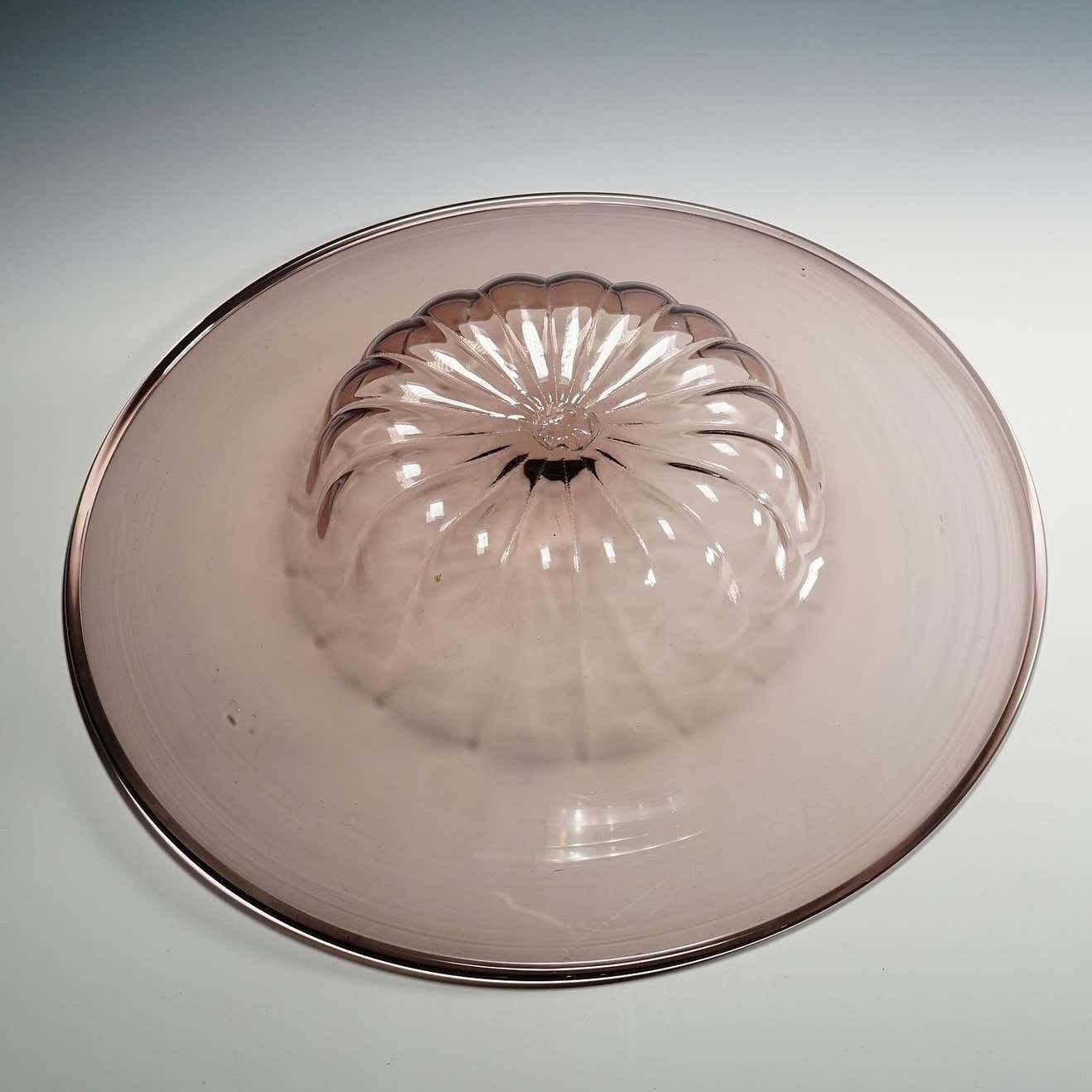 Very Large Vetro Soffiato Glass Dish By Vittorio Zecchin For Venini Murano photo 1801.0