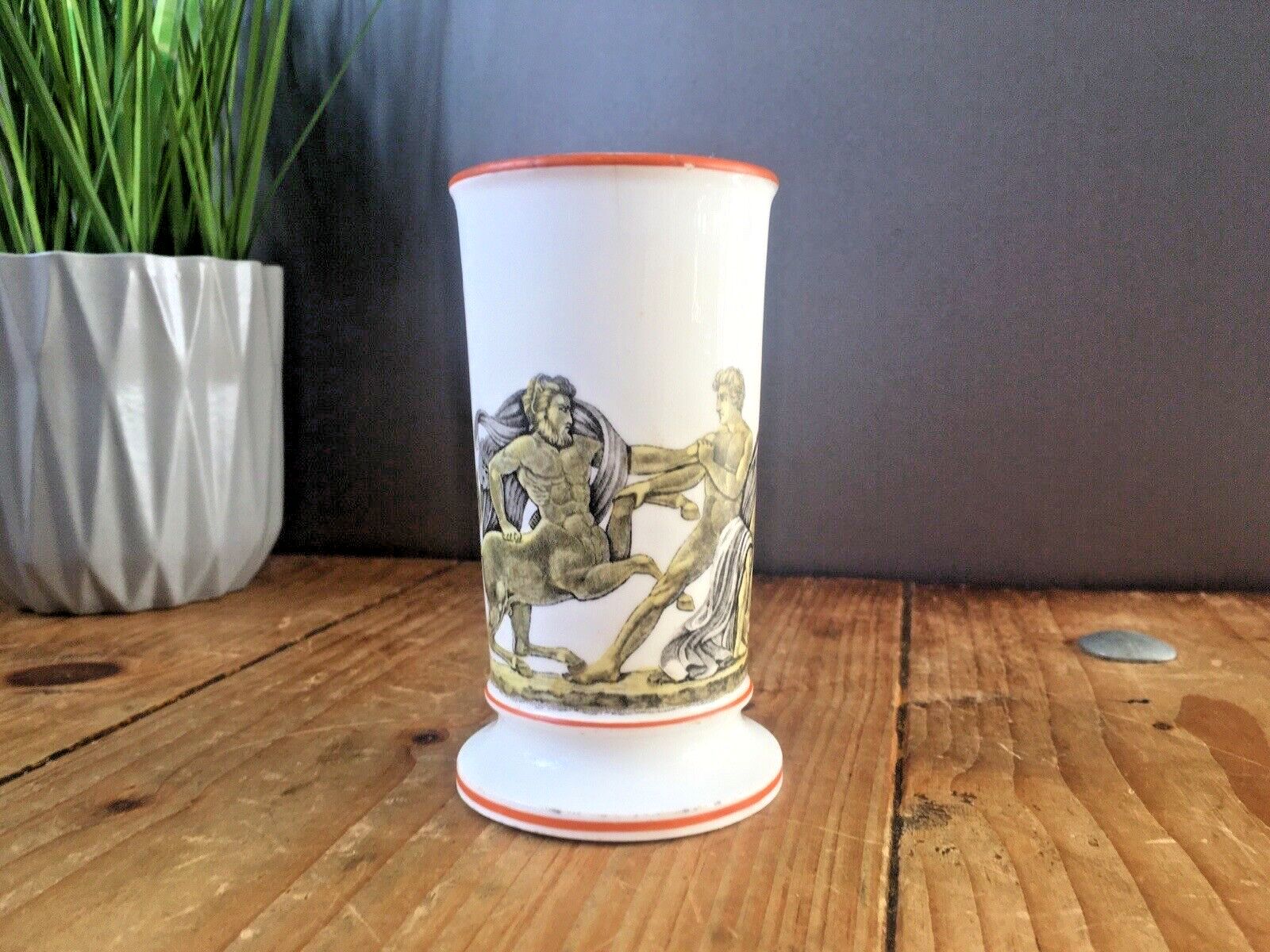 Antique Greek Mythology Lapiths & The Centaurs Battle Neoclassical Spill Vase