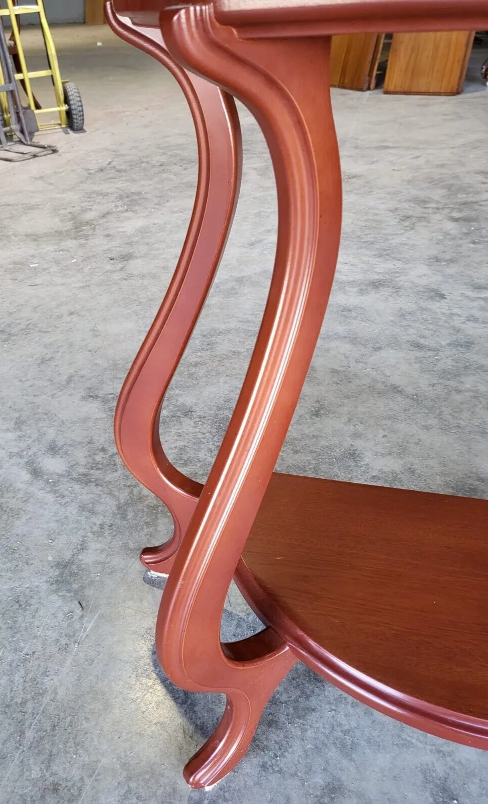 Antique Repro French Serpentine 2 Tier Console Hall End Lamp Table Tall photo buy