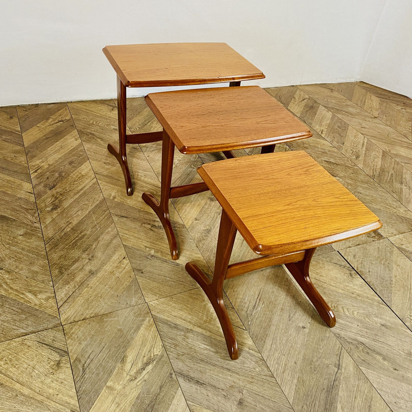 Vintage Teak Nest Of Tables, Set Of 3, 1970s photo buy