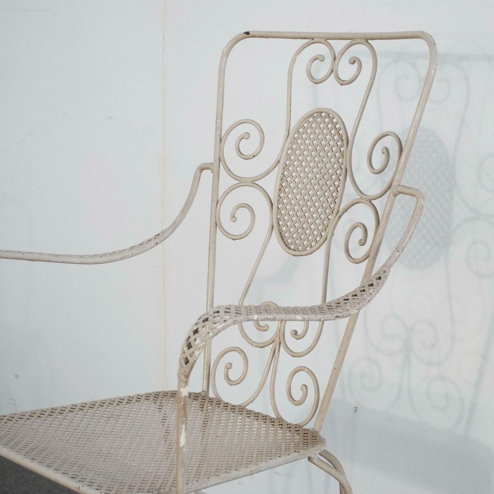 Casa E Giardino, Six White Painted Metal Chairs, 1942 photo buy