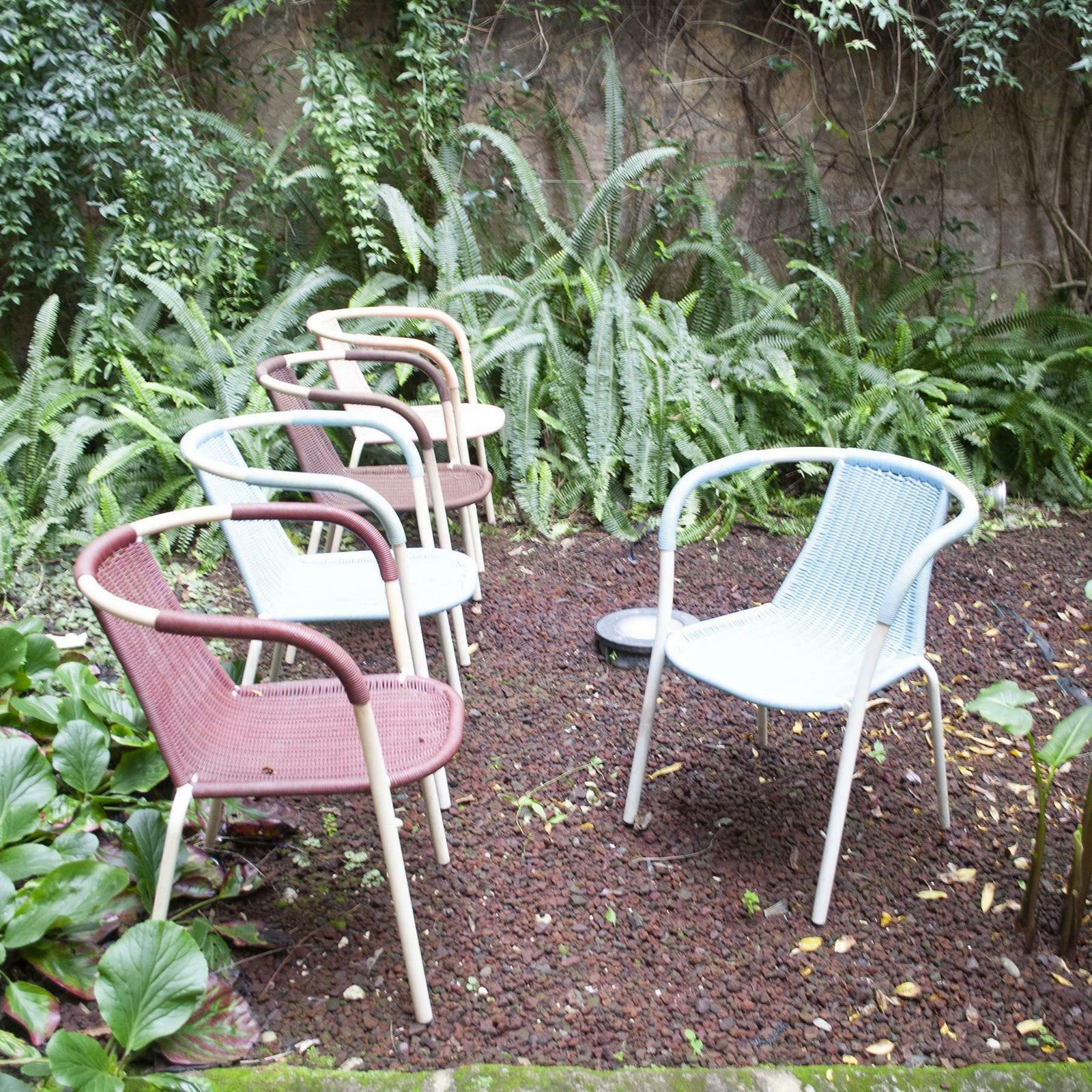 Italian Midcentury Set Of Five Bar Bistro Chairs 1960s photo Garden Furniture