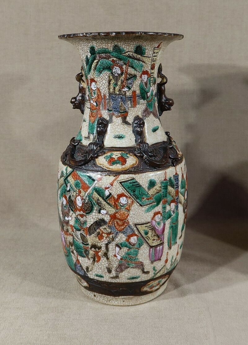 Pair Of Nanjing Porcelain Vases, China, Late 19th Century photo buy