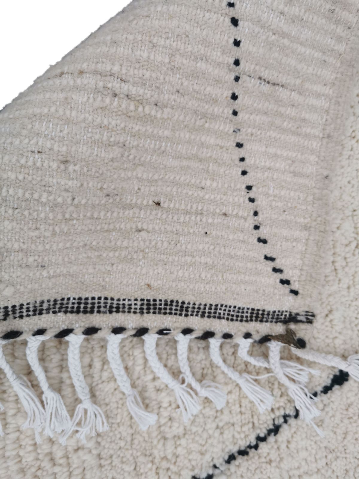 photo for sale No Custom Fees. 170x170 Cm Handmade Moroccan Square Berber Rug. Natural Wool. Beni Ouarain Carpet
