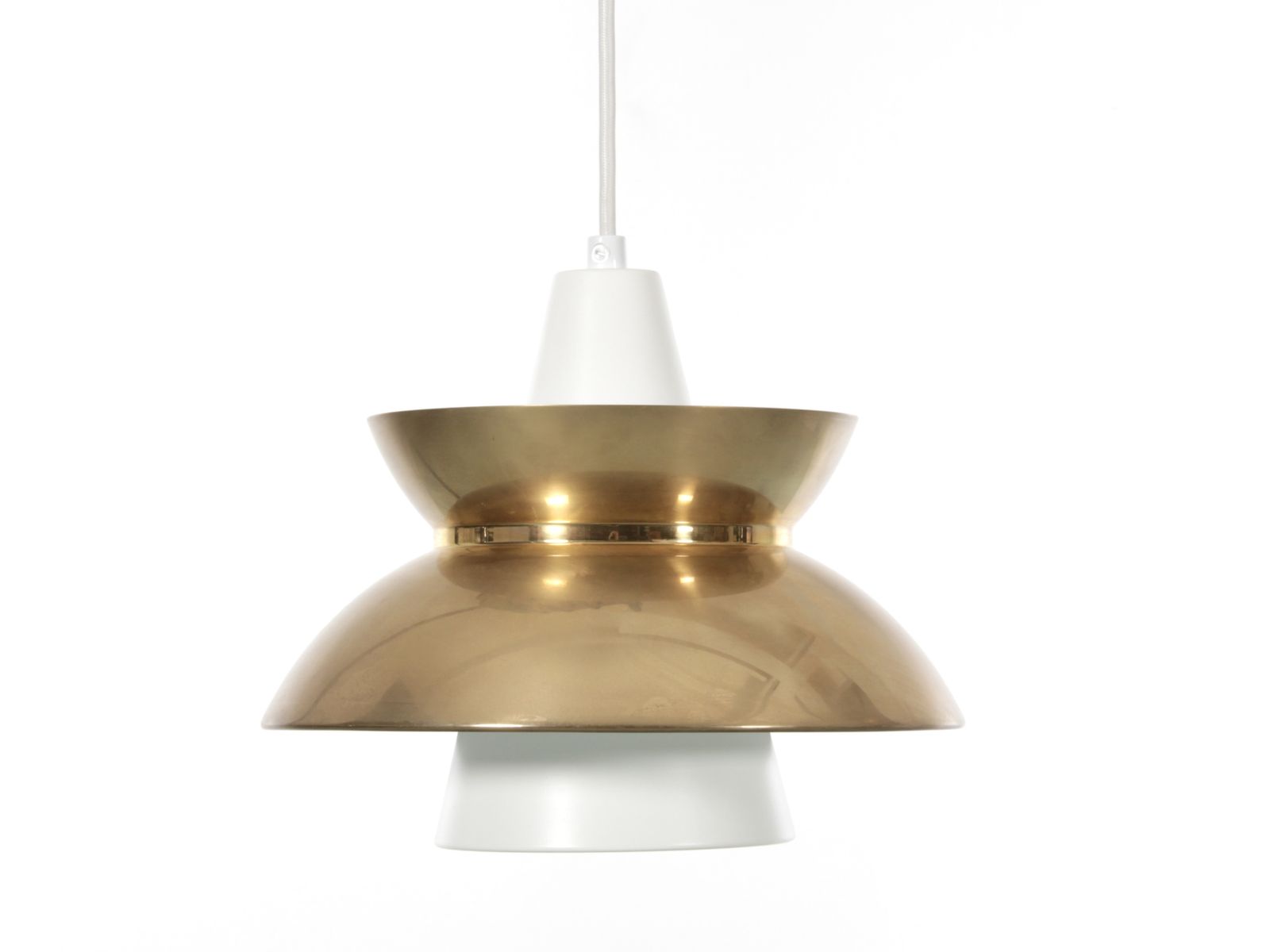 Mid Century Modern Scandinavian Pendant Lamp Doo Wop Light Brass  By Louis Poulsen