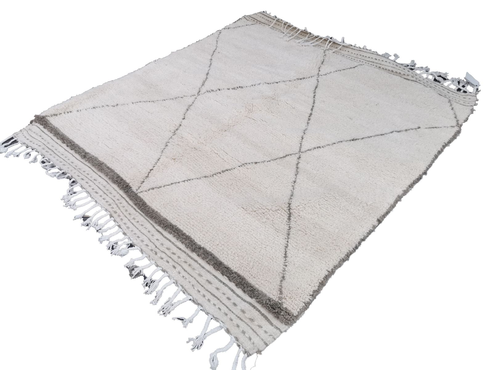 No Custom Fee. Large Cream Handmade Moroccan Beni Ouarain Rug Berber Carpet. Natural Wool 170x180 photo furniture