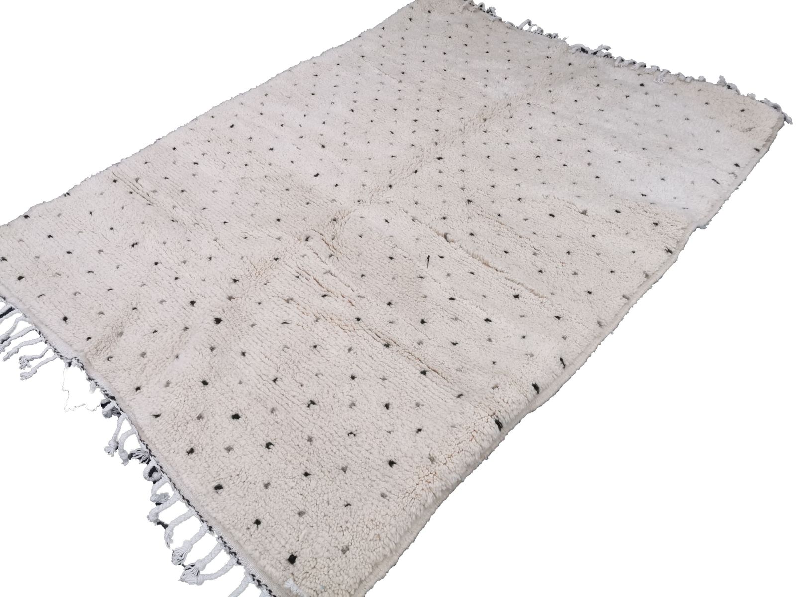 No Custom Fee. 7.2x5.2 Ft/ Large Cream Handmade Moroccan Beni Ouarain Rug Berber Carpet. Natural Wool 220x160 photo for sale