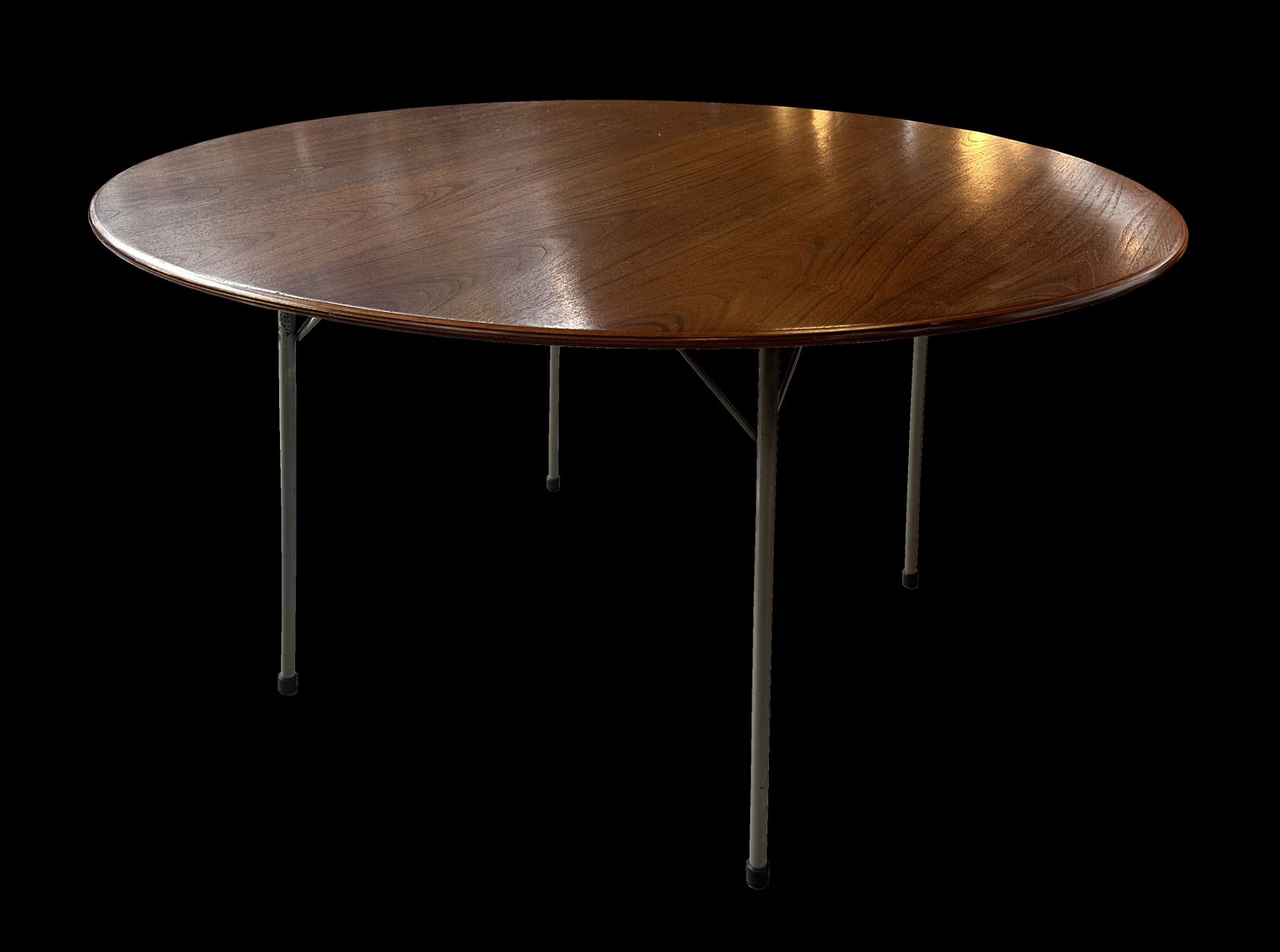 Circular Teak Model 3600 Dining Table By Arne Jacobsen For Fritz Hansen And Retailed By Heal's