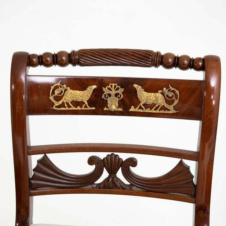 Set Of Eight Dining Room Chairs And Armchairs, Northern Germany Around 1830 photo vintage