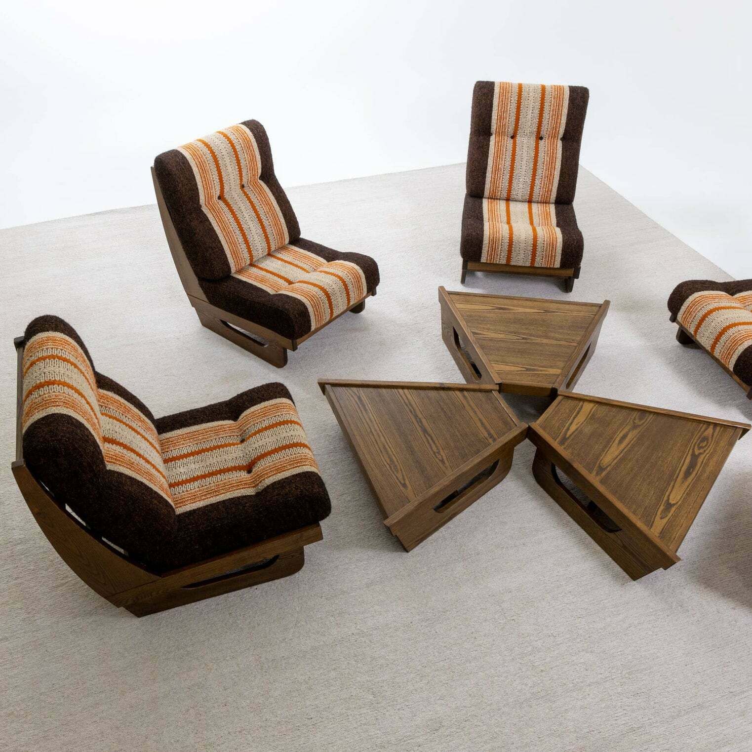 7511.0 Modular Seating Group With Five Lounge Chairs, Italy 1950s photo