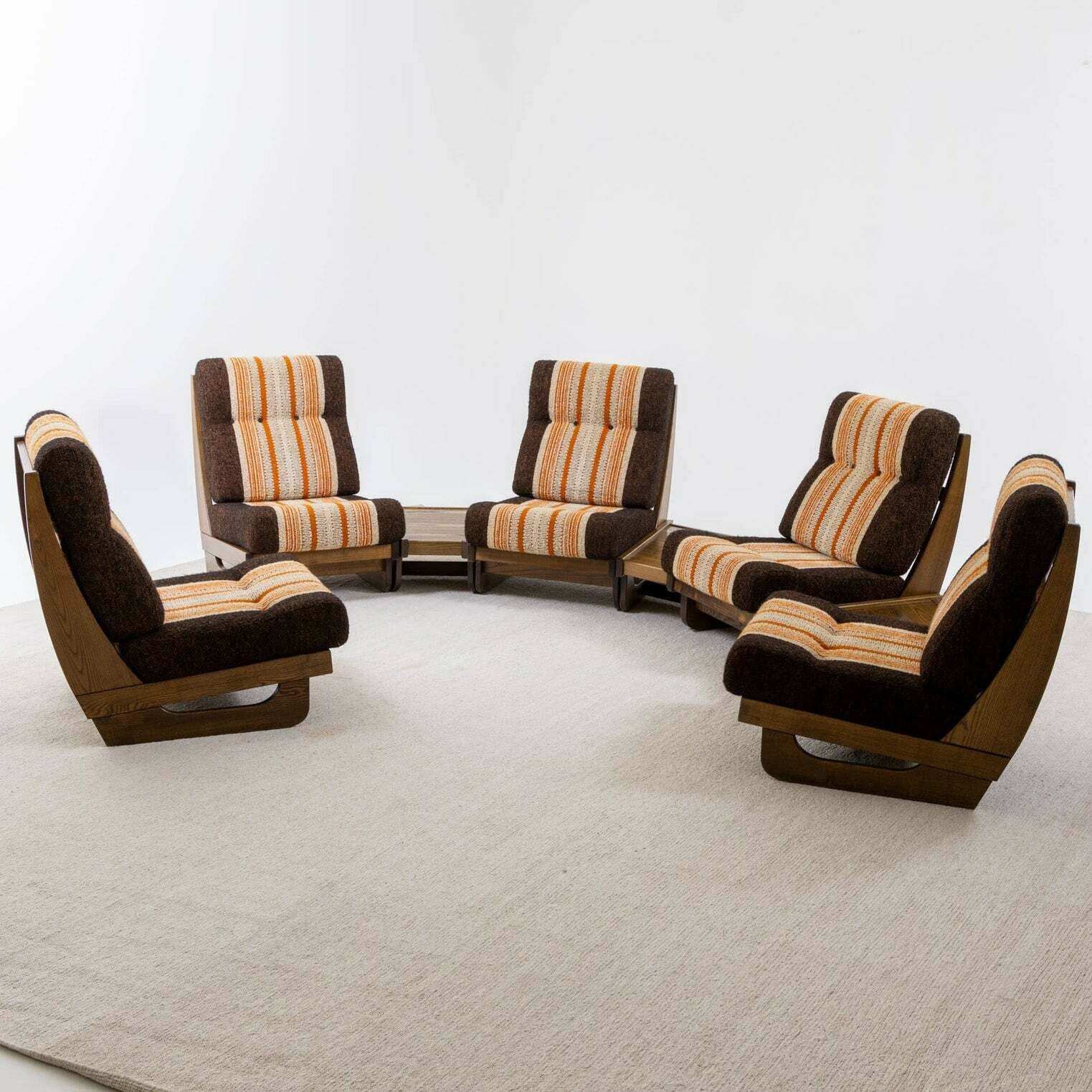 photo buy Modular Seating Group With Five Lounge Chairs, Italy 1950s