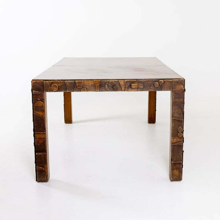 Brutalist Dining Table, The Lane Co, Altavista, USA 1960s photo for sale