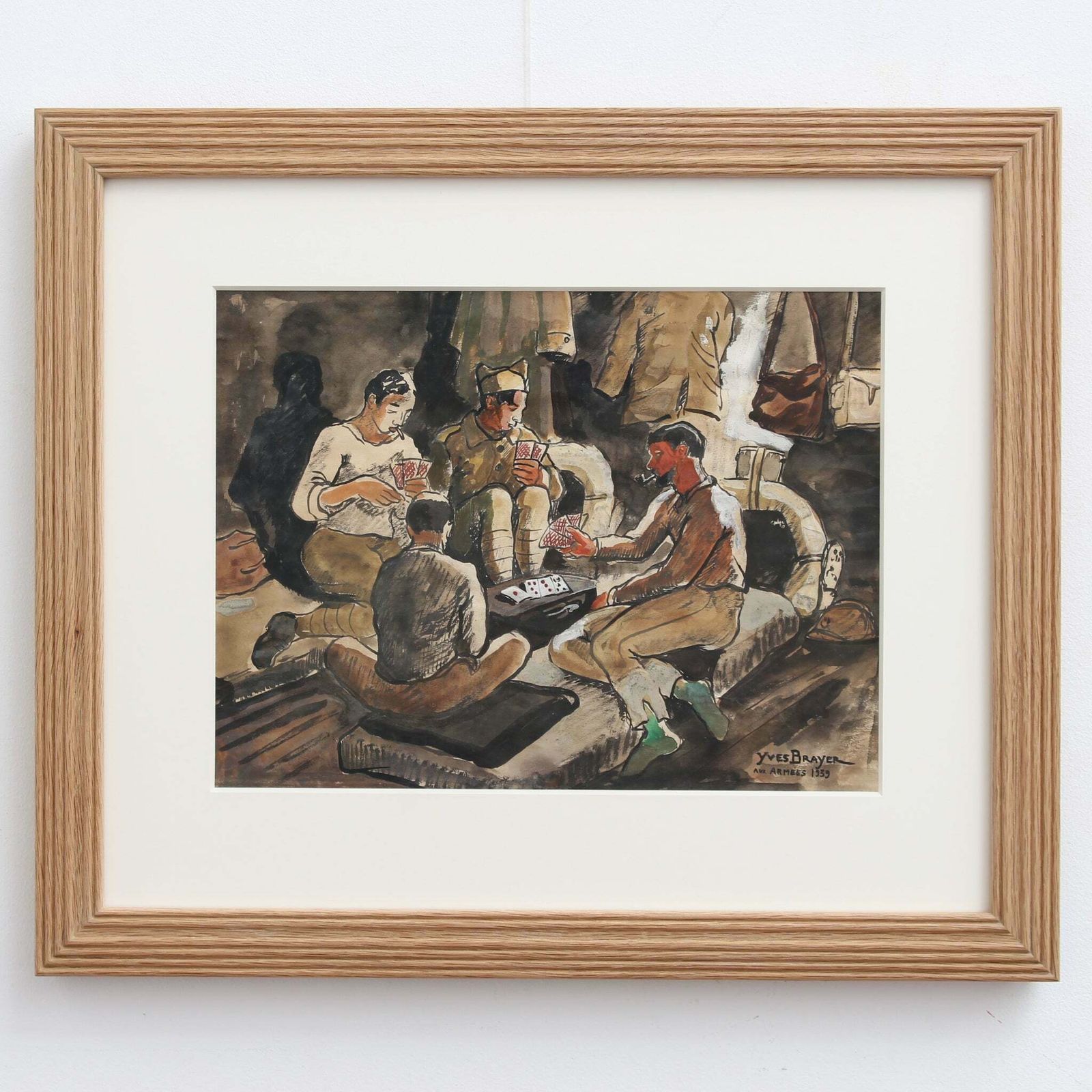 'Soldiers Playing Cards' By Yves Brayer (1939)