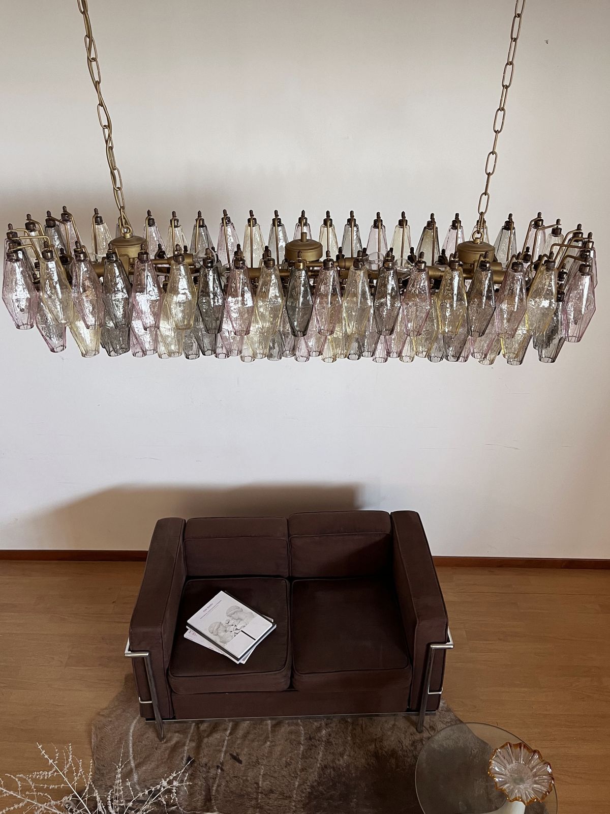 photo furniture Elegant Murano Poliedri Chandelier   Carlo Scarpa   138 Multicolored Glasses