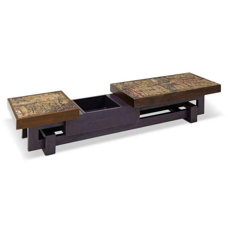 Coffee Table With Stone Mosaic, Probably Italy, Mid 20th Century