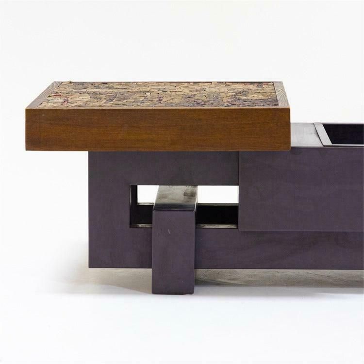 photo for sale Coffee Table With Stone Mosaic, Probably Italy, Mid 20th Century