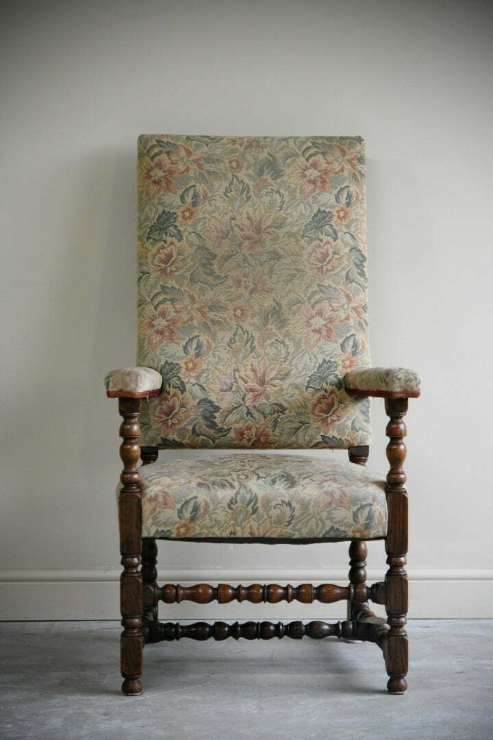 Early 20th Century Upholstered Carver Chair photo furniture