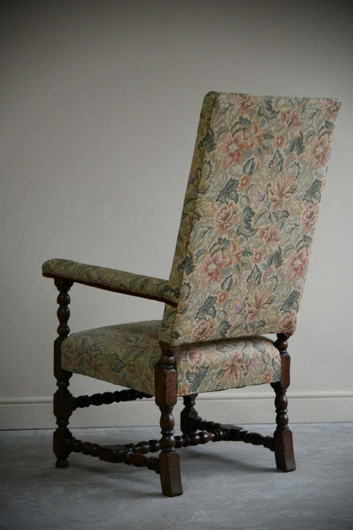 Early 20th Century Upholstered Carver Chair photo Furniture
