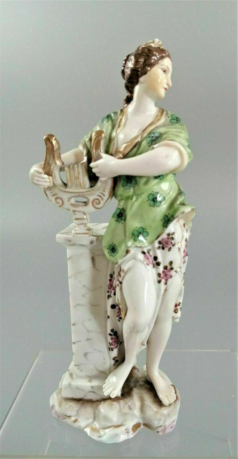 Antique Triebner Ens & Eckert , Volkstedt , Porcelain Figurine Of A Muse Holding photo furniture