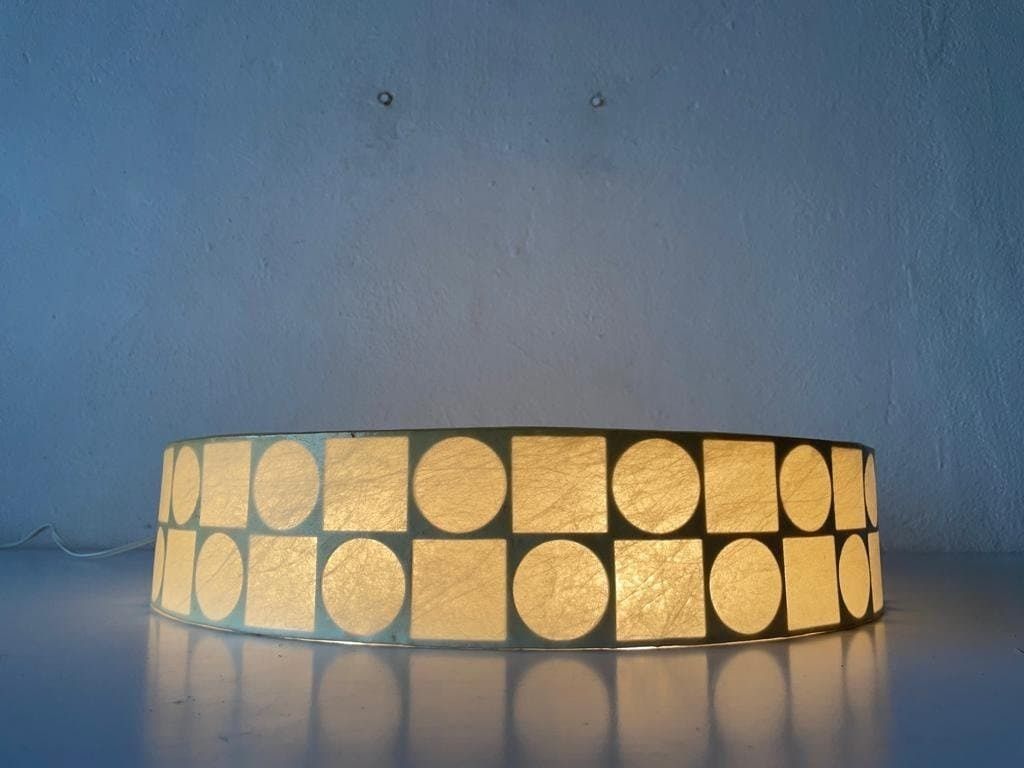 Round Cocoon Large Flush Mount Ceiling Lamp By Goldkant, Achille Castiglioni Era, 1960s, Germany photo 1368.96