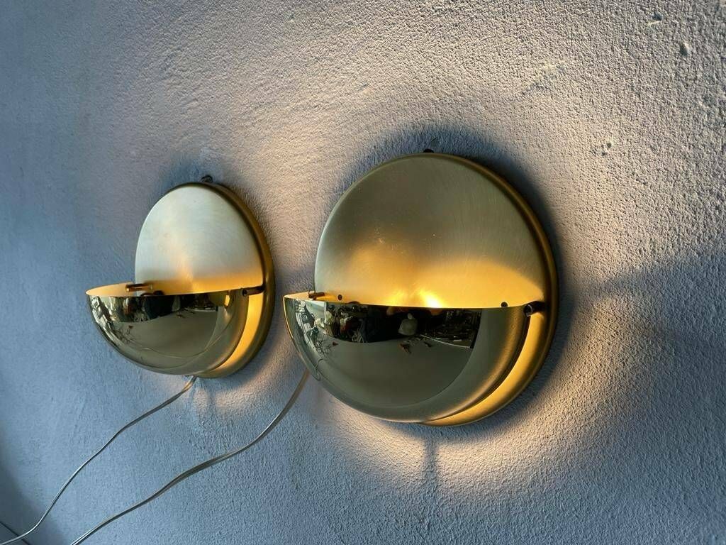 Brass Pair Of Sconces By Bankamp Leuchten, Arnsberg 1, 1970s, Germany photo Lighting