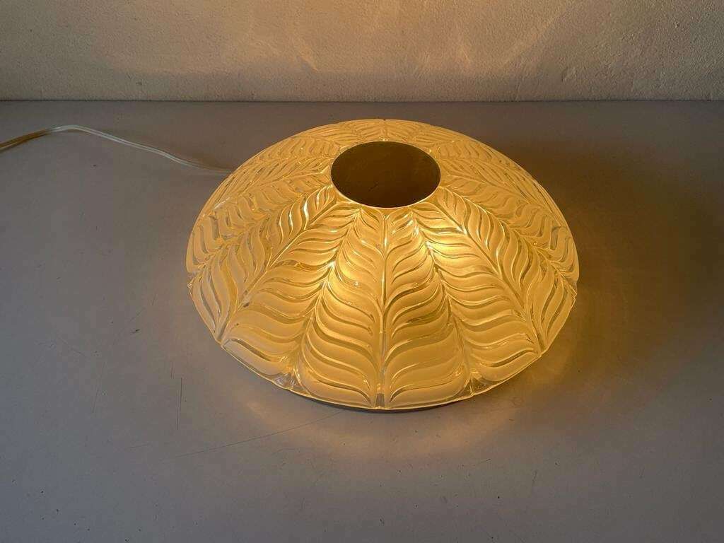 Glass And Metal Large Flush Mount Ceiling Or Wall Lamp By Peill Und Putzler, 1970s, Germany photo furniture