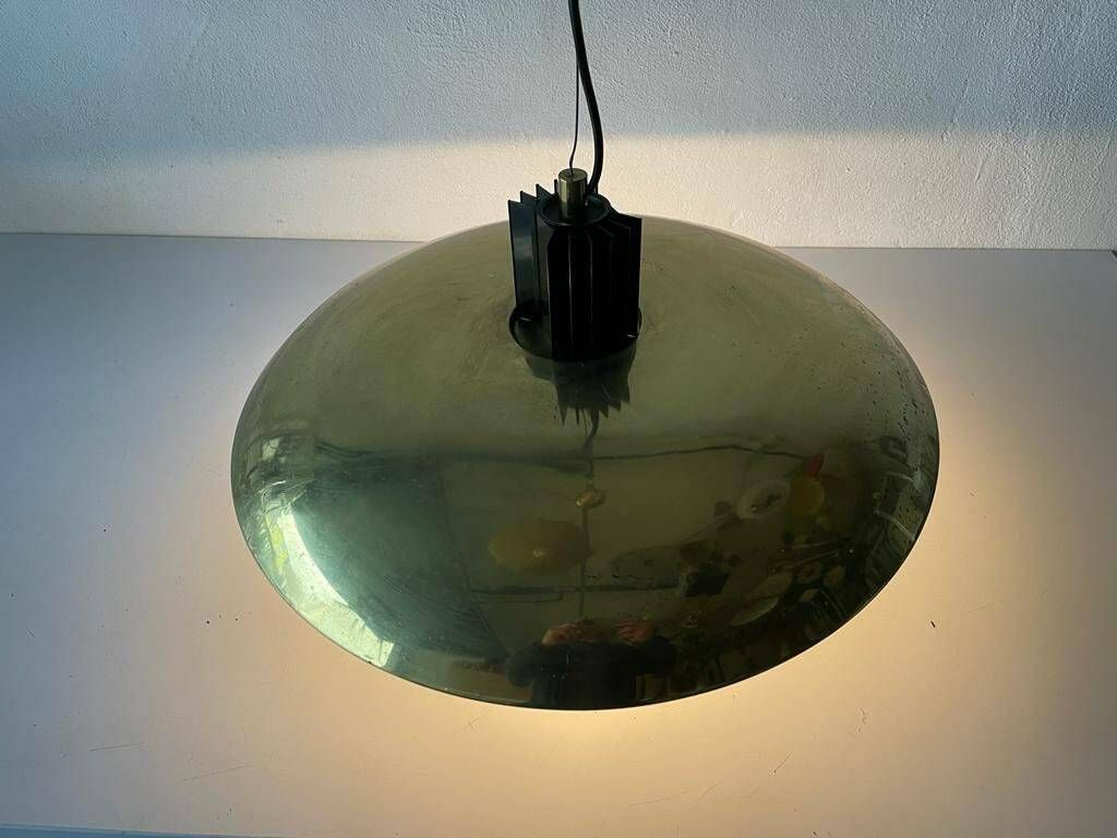 Mid Century Modern Brass Italian Xl Pendant Lamp, 1960s, Italy photo buy