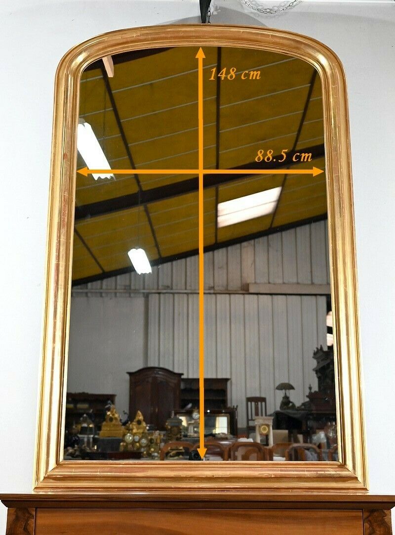 2601.78 Important Mirror Gilded With Gold Leaf, Louis Philippe Period   Mid 19th Century photo