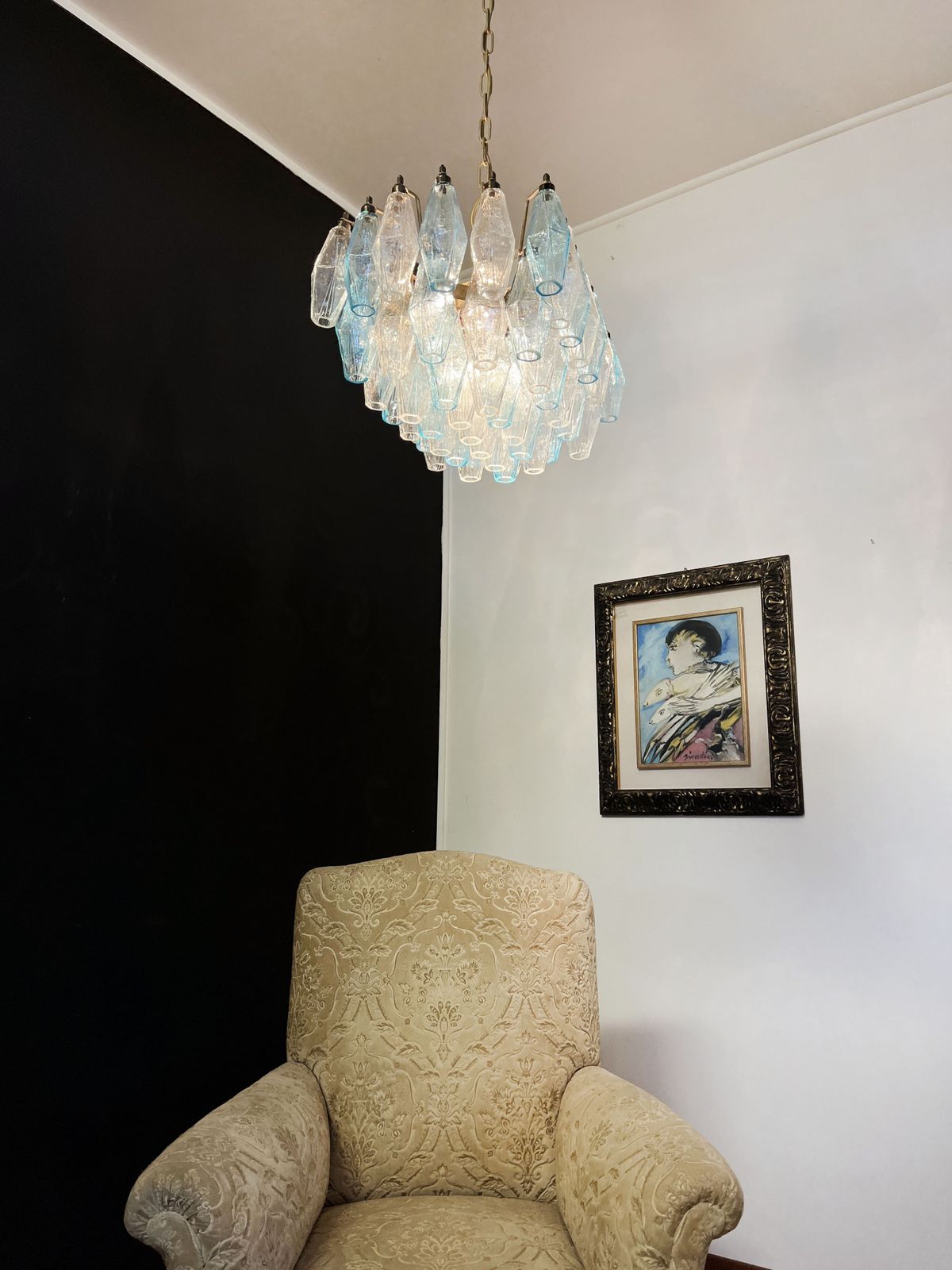 photo vinterior Elegant Murano Poliedri Chandelier   Carlo Scarpa