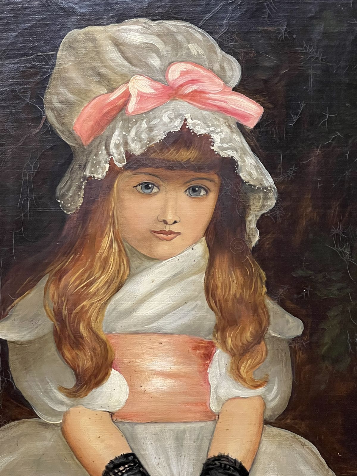19th Century English School After Sir John Everett Millais 'Cherry Ripe' Oil Painting In Gilt Wood Frame photo for sale