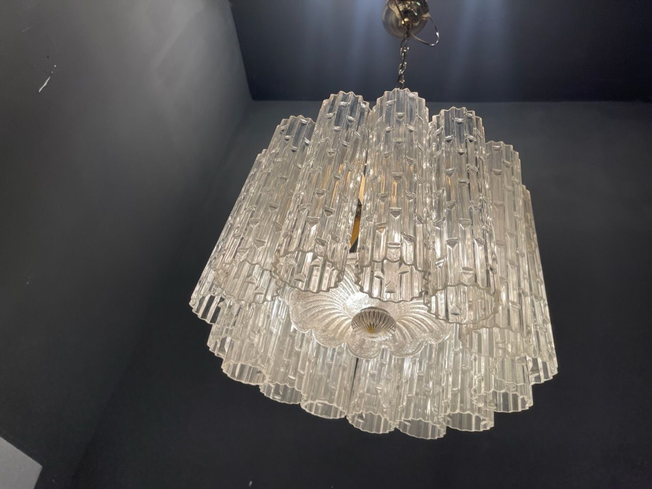 photo buy Murano Glass Tube Chandelier By Venini