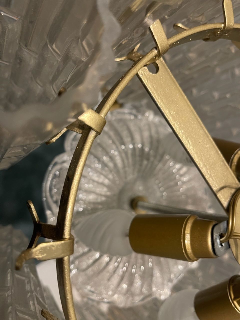 photo vintage Murano Glass Tube Chandelier By Venini