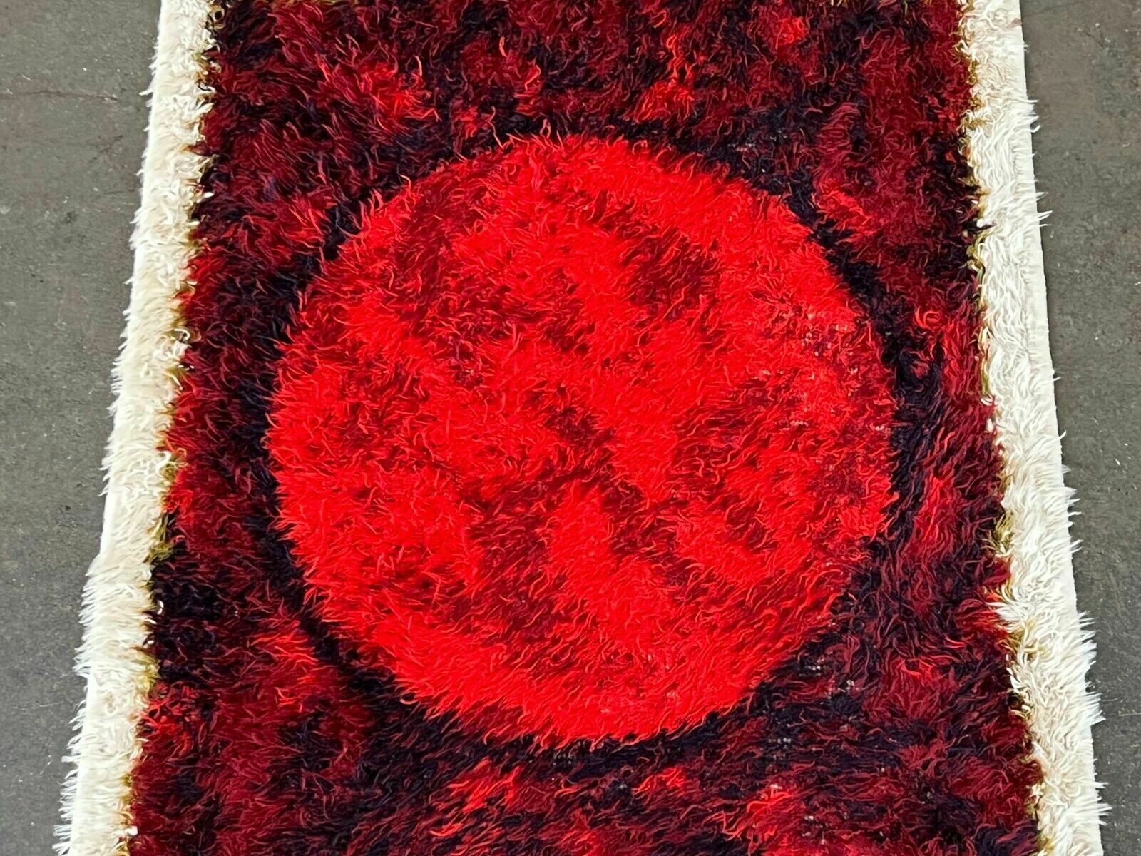 60s 70s Runner Rug Carpet Rug Space Age By Hojer Eksport Denmark Design photo Textiles
