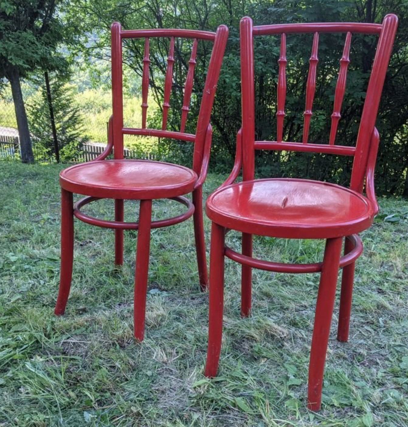Grey Bistro Chairs From Lichtig, 1900s, Set Of 2 photo Furniture