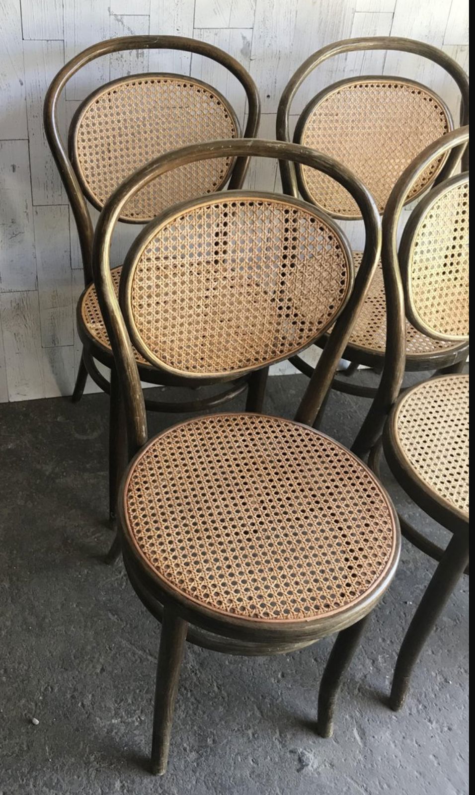 Dining Chairs In Wood Cane, Germany, 1960s, Set Of 6 photo buy