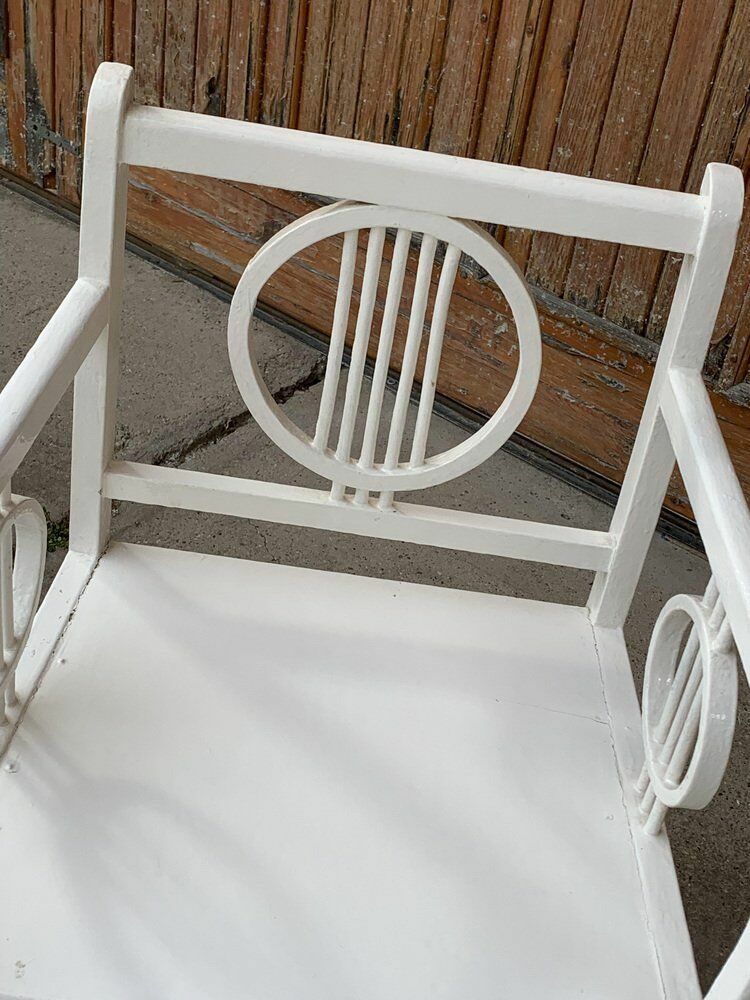 Art Deco White Painted Chair, 1930 photo for sale