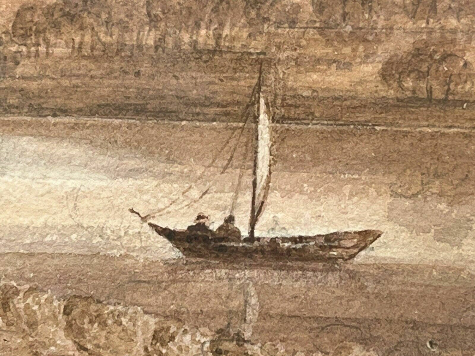 Framed Maritime Watercolour. Circa 1830 F.Rawlins. Somerset photo furniture