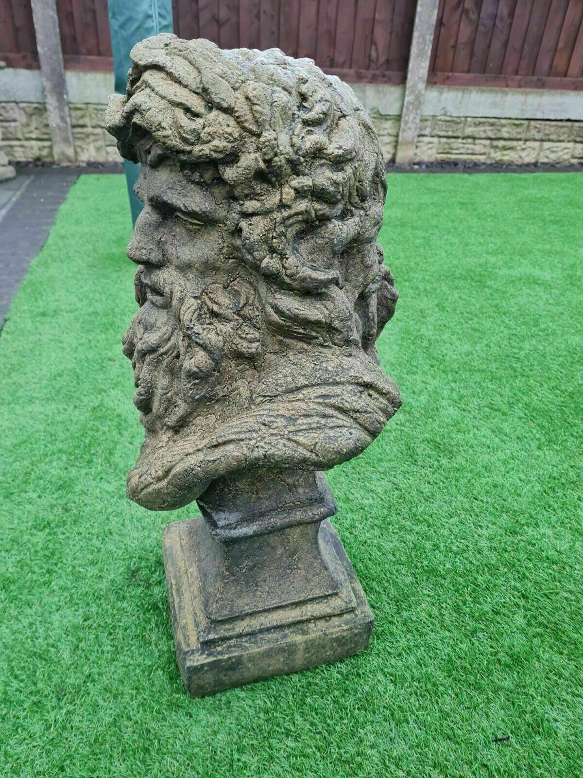 Zeus Greek Sky Thunder God, Garden Ornament English Stone ,Delivery Available Via Our Sister Specialist Courier Company 0230. photo Home Decor
