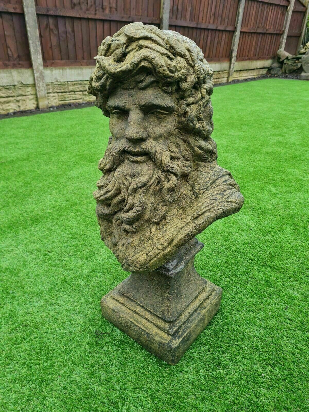 Zeus Greek Sky Thunder God, Garden Ornament English Stone ,Delivery Available Via Our Sister Specialist Courier Company 0230. photo 295.0