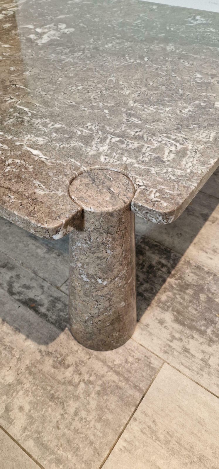 Square Grey Marble Coffee Table And Scale Form Angelo Mangiarotti photo 10345.0