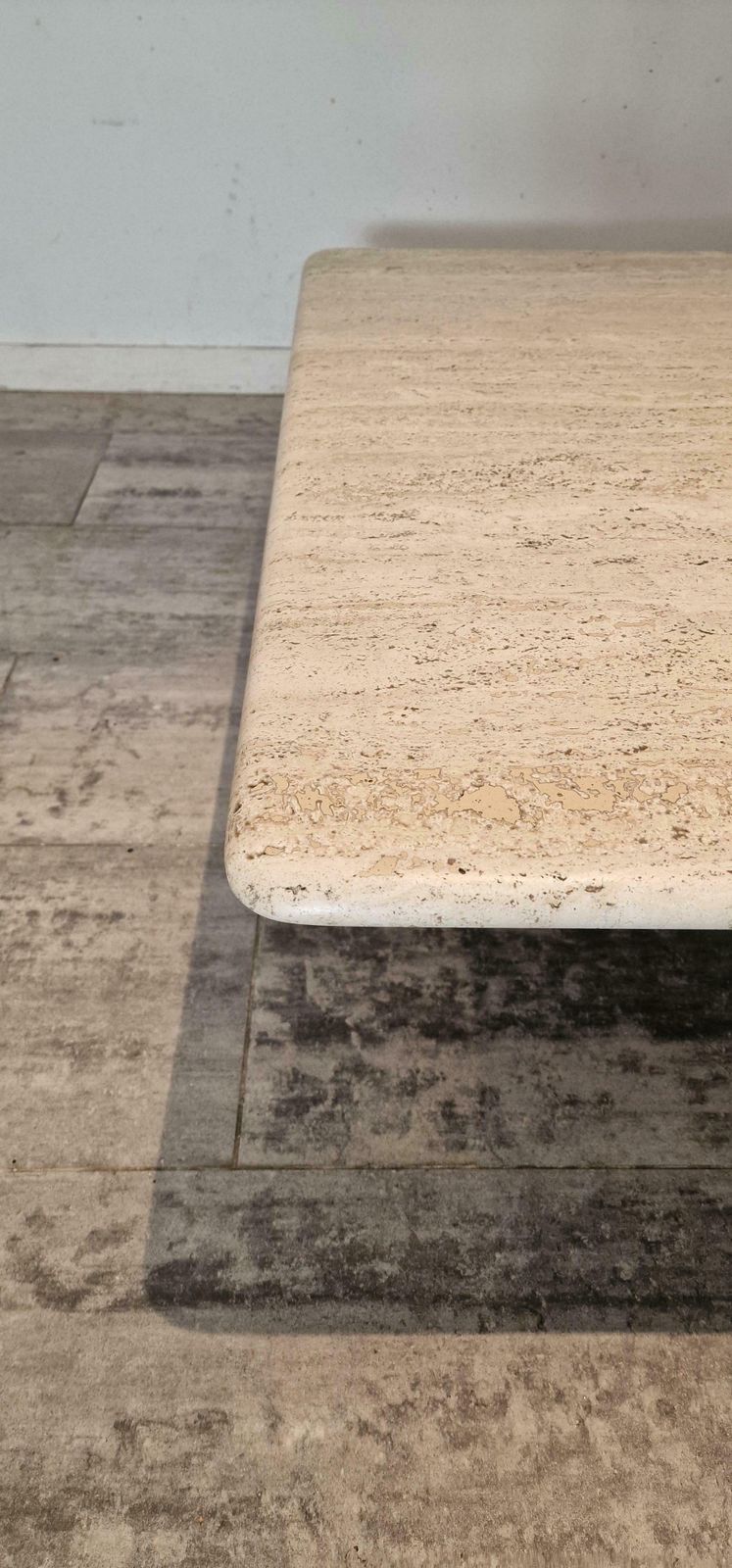 Travertine Coffee Table By Angelo Mangiarotti For Up & Up, Italy 1970s photo Furniture