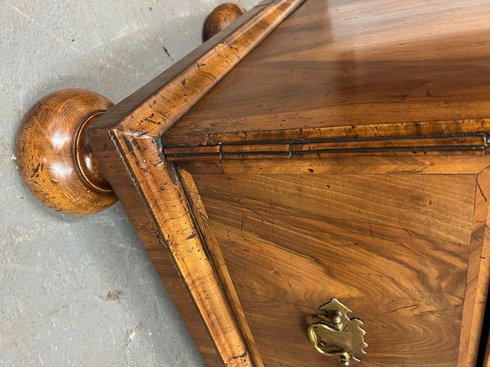 An Unusual William And Mary Period Figured Walnut Escritoire photo vintage