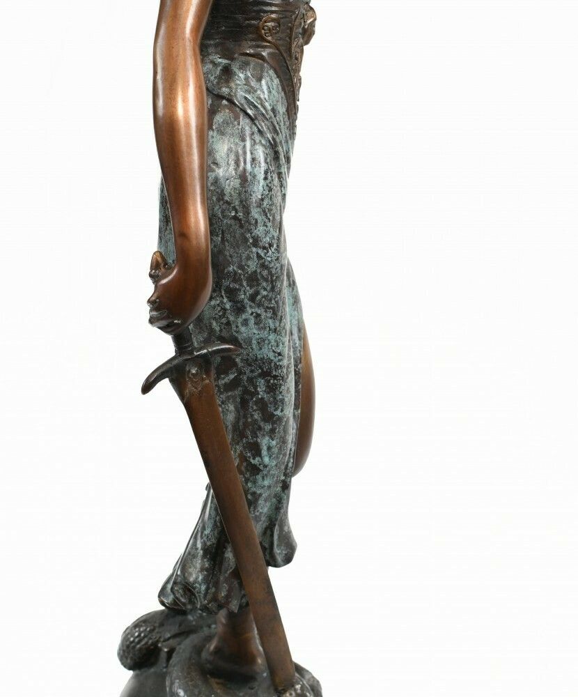 Bronze Statue Lady Justice Casting Legal Scales photo vinterior