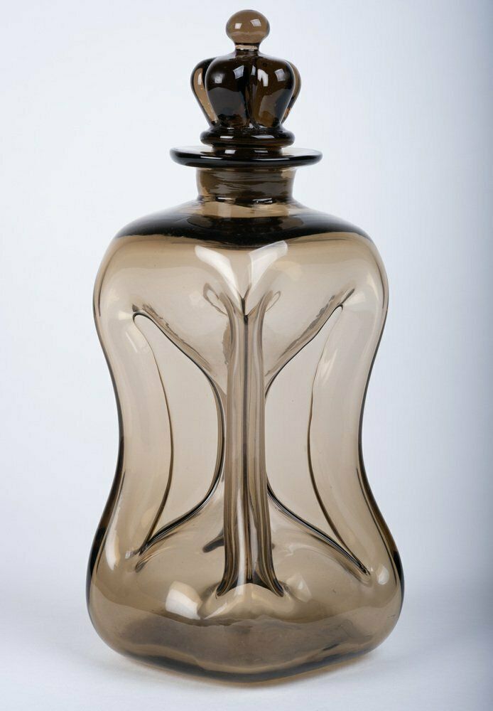 Mid Century Danish Glass Kluk Kluk Decanter By Jacob E. Bang For Holmegaard photo vinterior