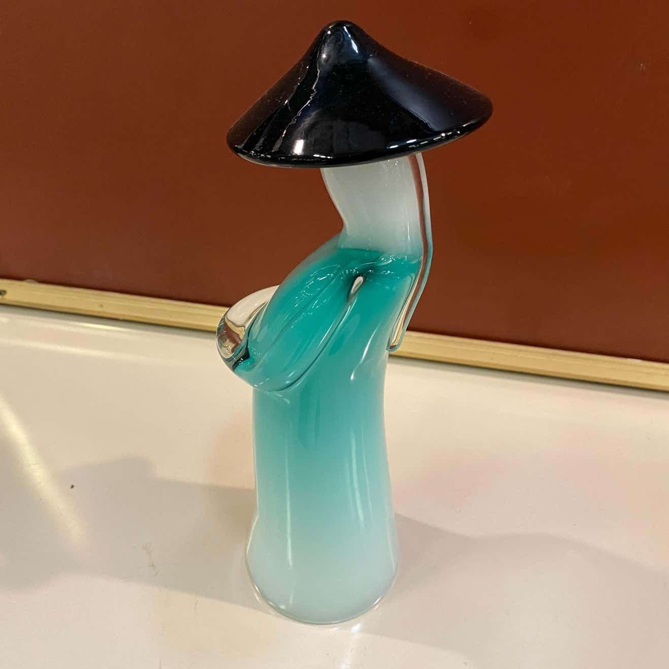 photo furniture 1980s Seguso Attributed Modernist Murano Glass Figure Of A Chinese Man